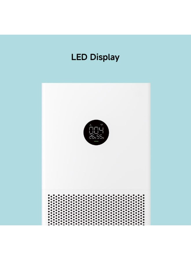 Mii Smart Air Purifier 4 Lite with 75m² Coverage, App/Voice Control, Suitable For Large Room, 360 m³/h PCADR, Oled Touch Screen Display - Works With App - White - Image 2